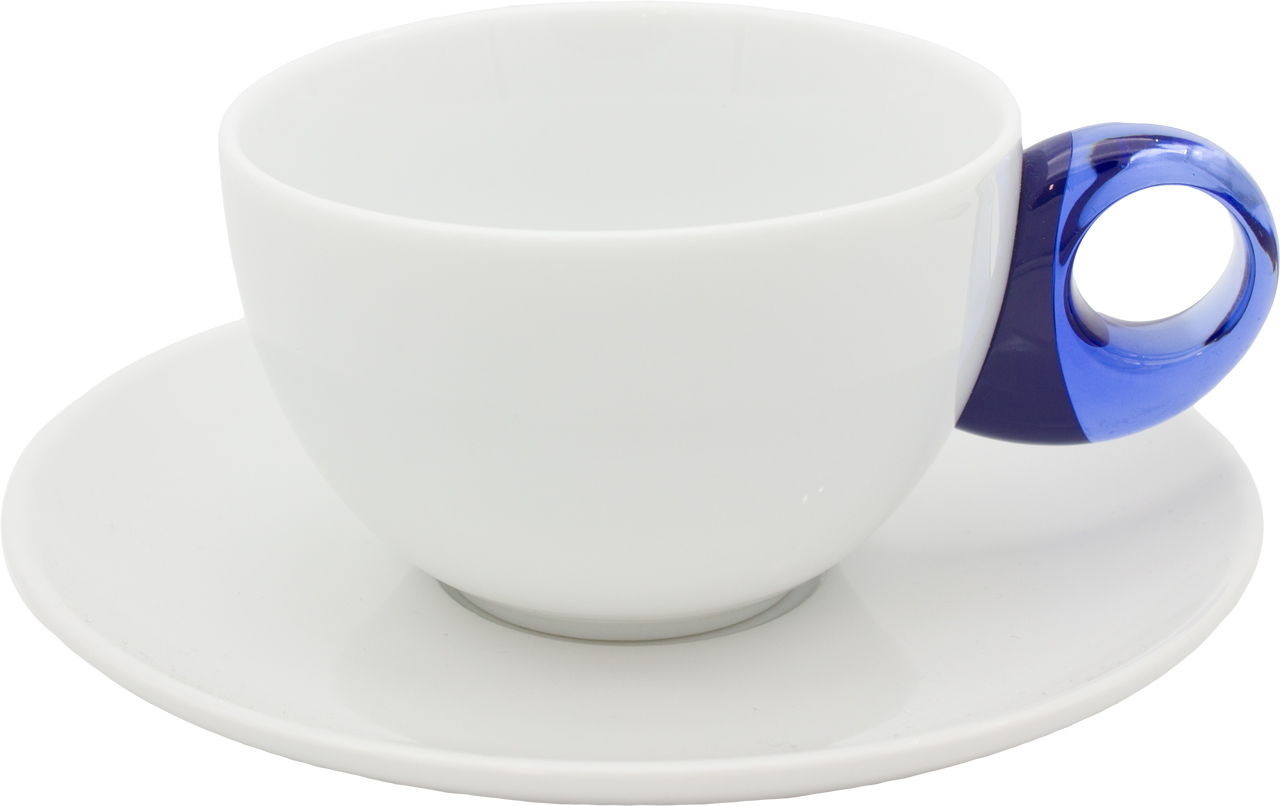 guzzini Tazza Cappuccino Blu Feeling Con Piattino