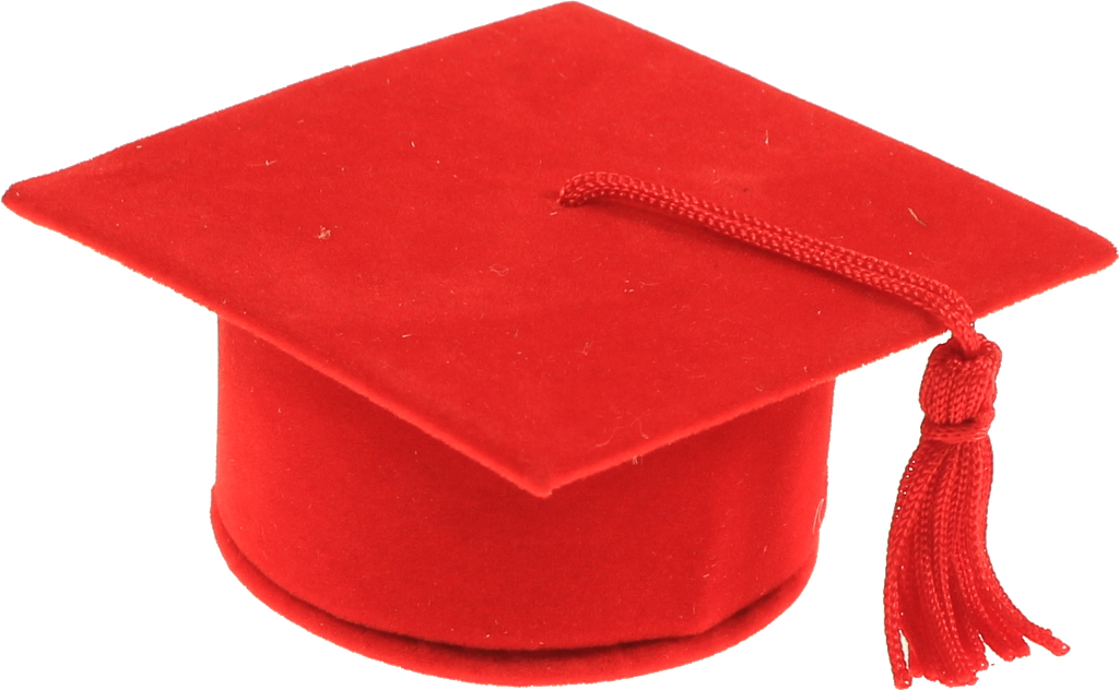 karmaregalo Cappello Laurea Portaconfetti Rosso