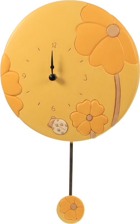 Orologio Da Parete Con Pendolo Primula Giallo Thun Orologio Da Parete Con Pendolo Primula Giallo Thun