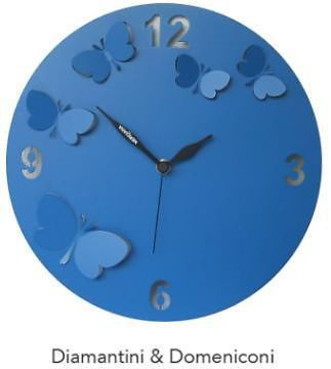 Orologio Da Parete Butterfly In Rilievo Blu Diamantini E Domeniconi Orologio Da Parete Butterfly In Rilievo Blu Diamantini E Domeniconi