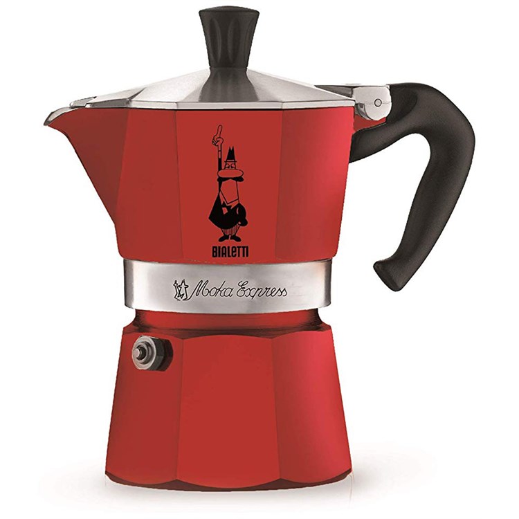 Caffettiera 3 tazze Rosso