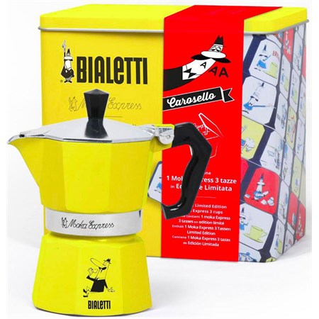 moka carosello giallo 3 tazze edizione limitata