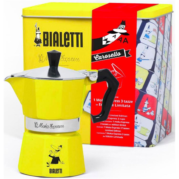 Moka Carosello Giallo 3 Tazze Edizione Limitata