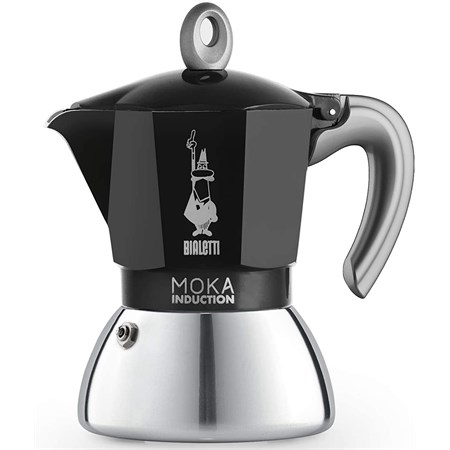 moka induction 6 tazze nera