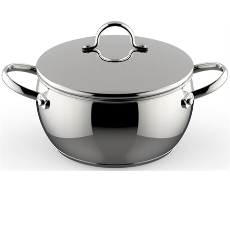 casseruola fonda con coperchio generosa cm 20