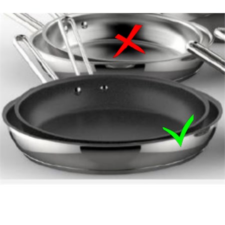 padella generosa in acciaio antiaderente cm 30