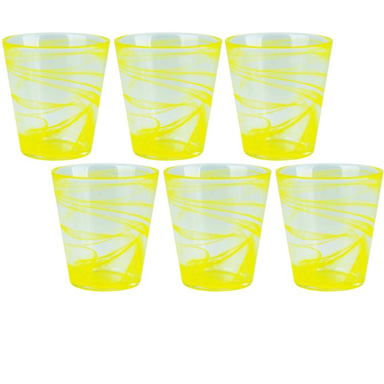 Set 6 Bicchieri Capri Giallo Ginestra