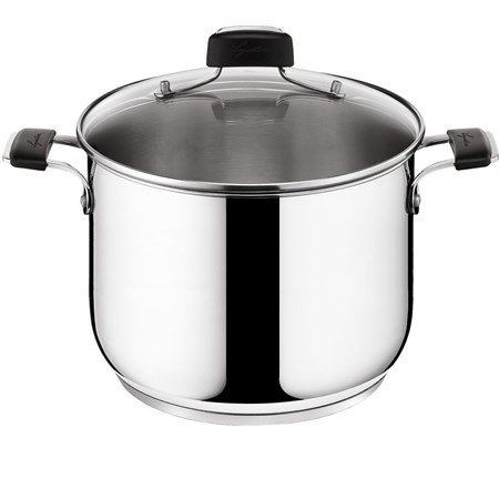 pentola tempra con coperchio cm 22