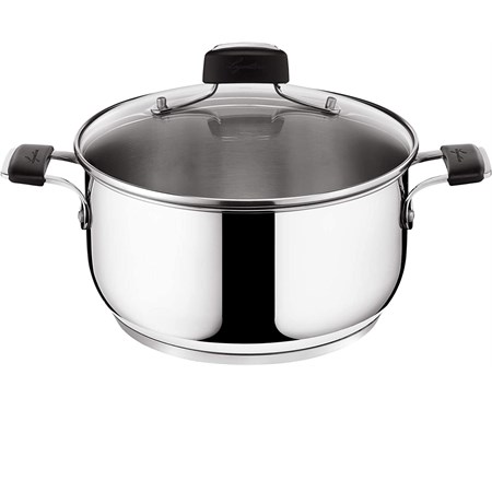 casseruola fonda tempra con coperchio cm 18