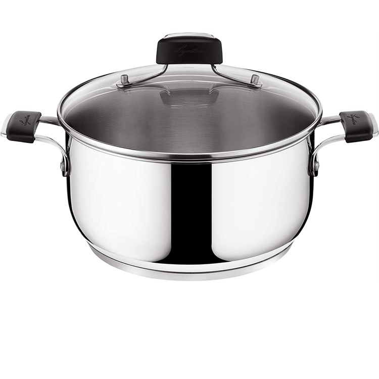 Casseruola Fonda Tempra Con Coperchio Cm 24