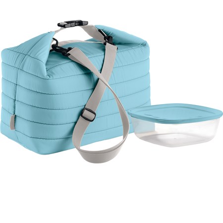 borsa termica grande handy celeste con contenitore