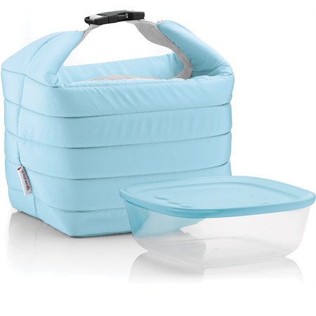 borsa termica handy azzurro con contenitore