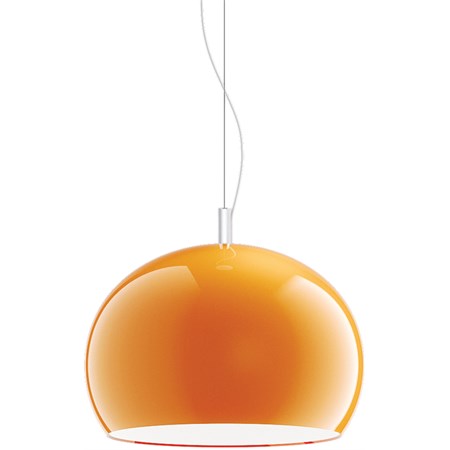 lampada sospensione zurigo arancio pieno cm 40