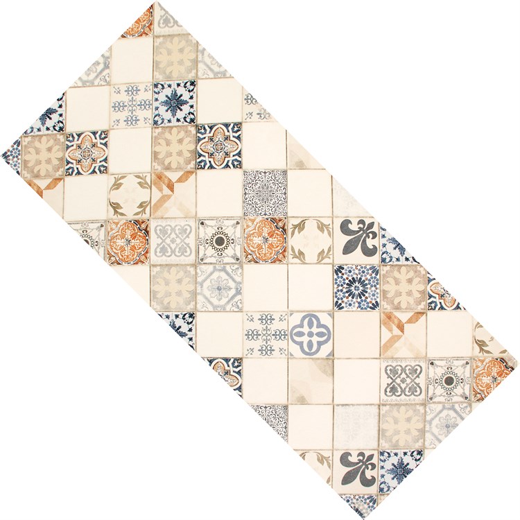 Passatoia in Pvc Maioliche Multicolor 