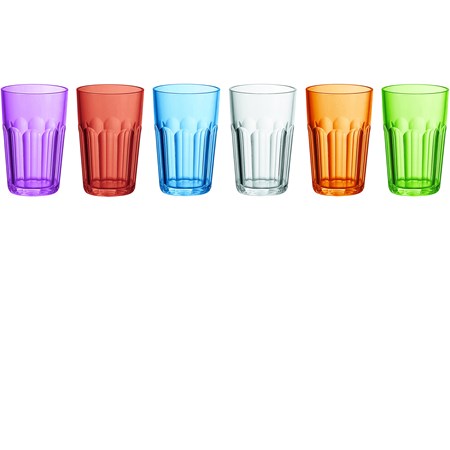 set 6 bicchieri multicolor molati alti guzzini