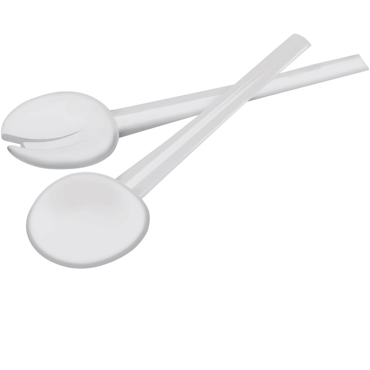 Coppia Posate Insalata Bianco Happy Hour