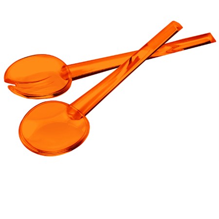 coppia posate insalata arancio happy hour guzzini