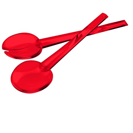 coppia posate insalata rosso happy hour guzzini