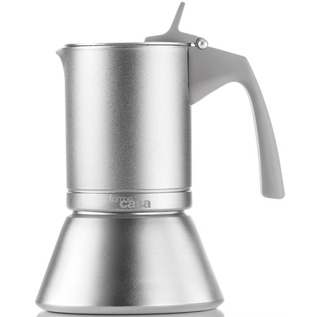 caffettiera tz 3 in alluminio manico grigio per induzione