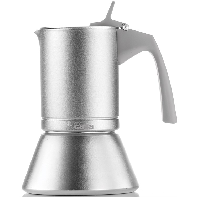 Caffettiera Tz 3 in Alluminio Manico Grigio Per Induzione 