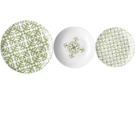 posto tavola le maioliche verde menta