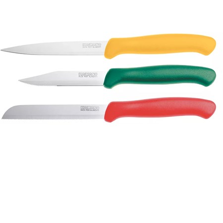 set 3 coltelli sbucciatore spelucchino verdura italicus