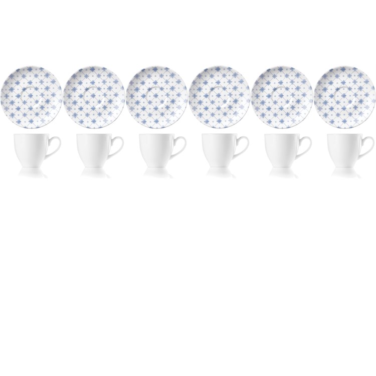 Set 6 tazzine da caffè azzurro le maioliche