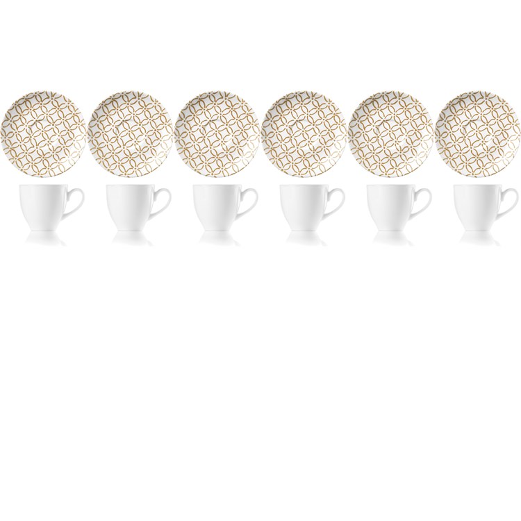 Set 6 tazzine da caffè sabbia le maioliche