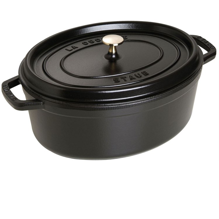 Mini Cocotte In Ghisa Ovale Nera