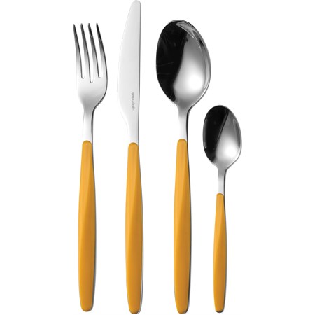 set 24 posate giallo ocra my fusion