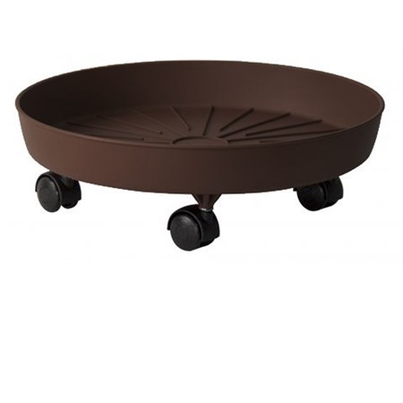 sottovaso con ruote montate tortora cm 25