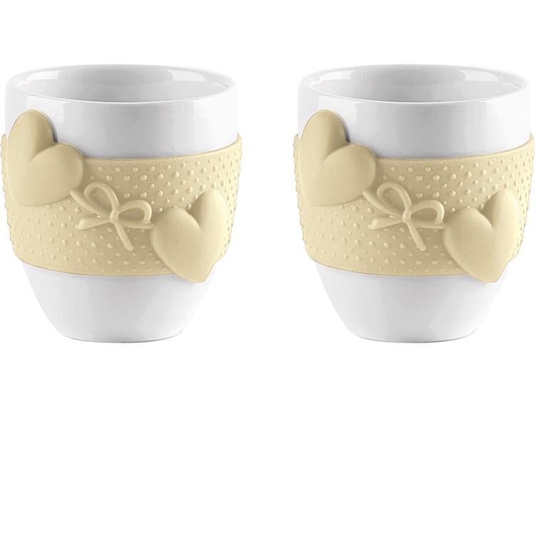 Set 2 tazzine caffè Love Argilla