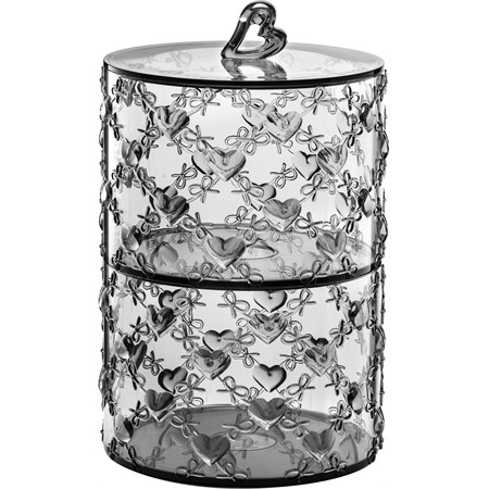 set 2 contenitori impilabili grigio cielo