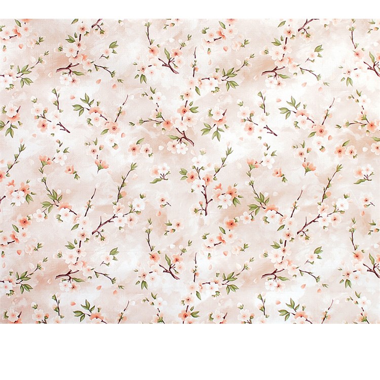 Mollettone Fiori Albicocca