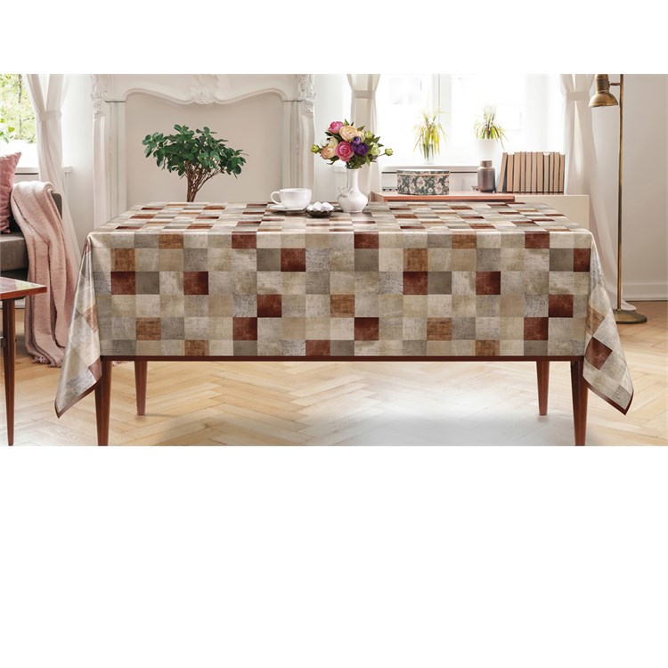 Tovaglia Plastificata Telata Mattonelle