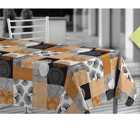 tovaglia plastificata telata decoro foglie