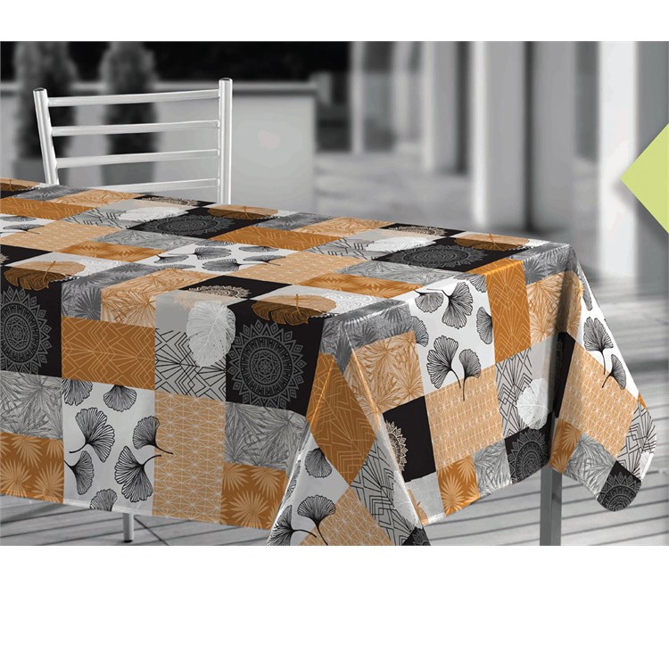 Tovaglia Plastificata Telata Decoro Foglie