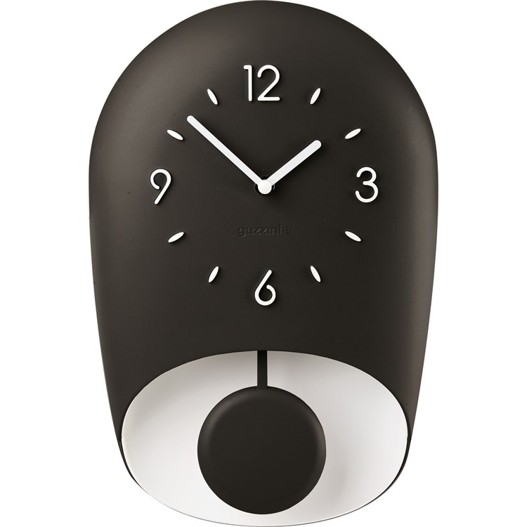 BELL Orologio da parete nero con pendolo nero