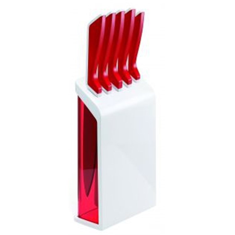 Set 5 Coltelli Senza Base Rosso My Kitchen
