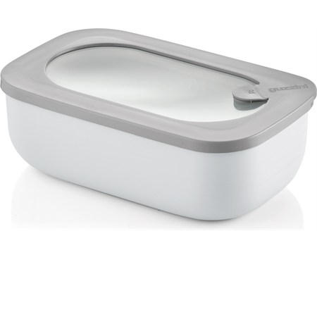 contenitore ermetico rettangolare grigio scuro per microonde