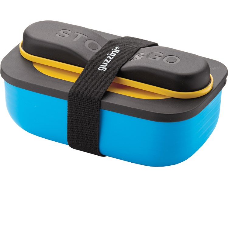 Set Lunch Box Con Posate Da Viaggio Ocra 