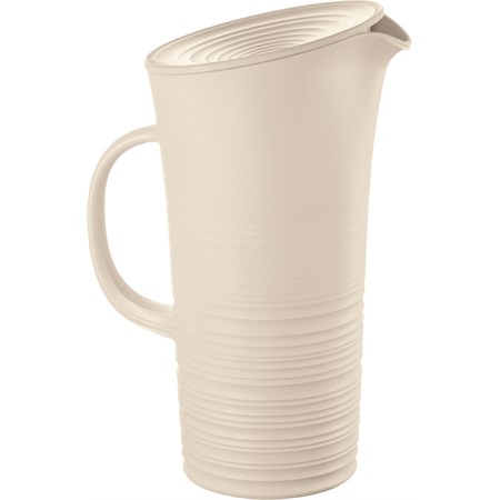 tierra caraffa con coperchio bianco latte