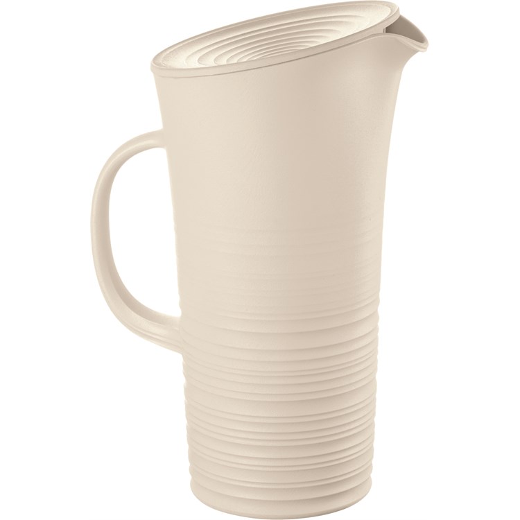 Tierra Caraffa Con Coperchio Bianco Latte