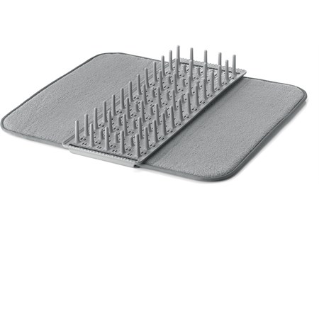 scolapiatti con tappetino dry e safe grigio opaco