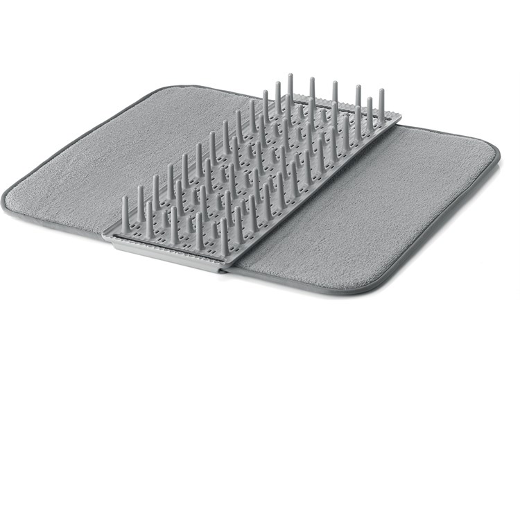 Scolapiatti Con Tappetino Dry E Safe Grigio Opaco 