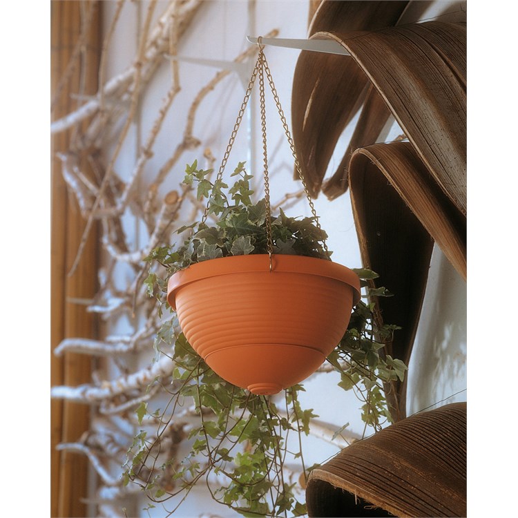 Ciotola Eolia Appesa Con Sottovaso Terracotta cm 28