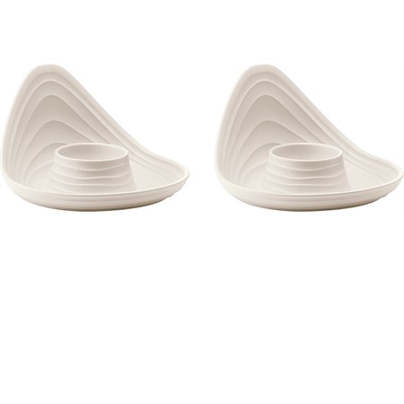 set 2 portauovo bianco latte