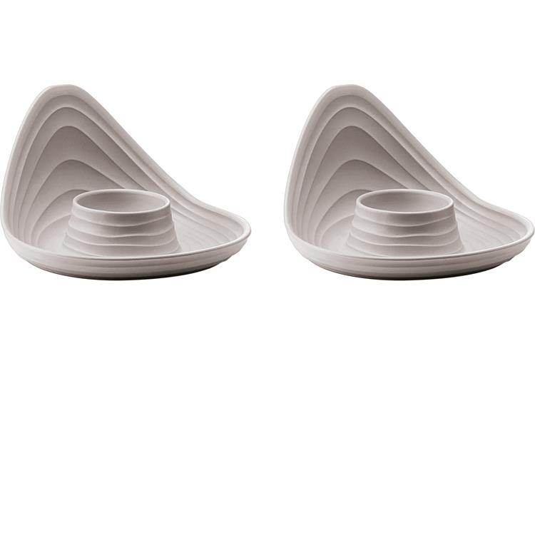 Set 2 Portauovo Tierra Grigio Tortora