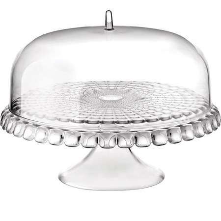 alzata con campana tiffany trasparente diametro cm 36