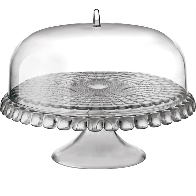 Alzata con campana Tiffany grigio cielo